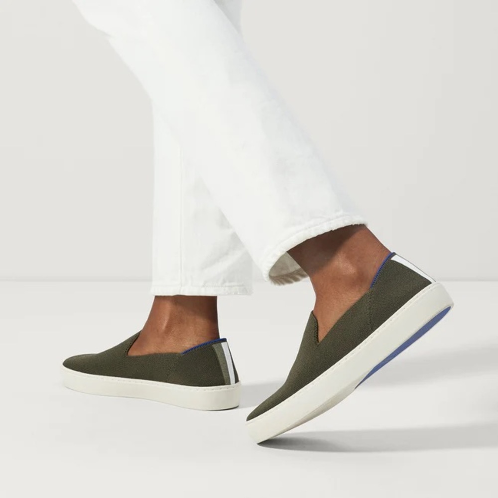 Rothy's Olive Green Slip-On Sneakers